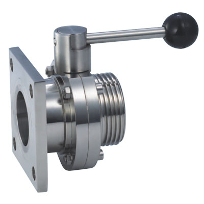 One End Flange/One End Threaded Butterfly Valve