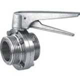 Ssanitary 13 Positioned Handle Threaded Buterfly Valve